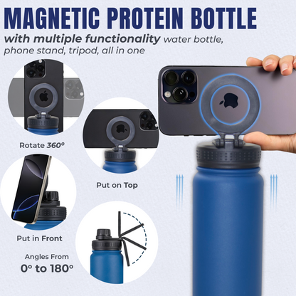 SlimTra™ Magnetic Protein Shaker Bottle – 24oz